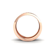 2.33Ct Round Cut Moissanite Men Unique Wedding Band Ring 14K Yellow Gold Plated